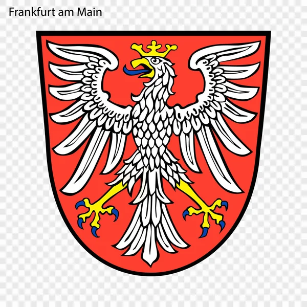 Embleem Van Frankfurt Main Stad Van Duitsland Vectorillustratie — Stockvector