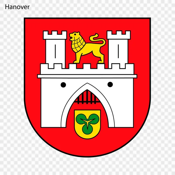Embleem Van Hannover Stad Van Duitsland Vectorillustratie — Stockvector