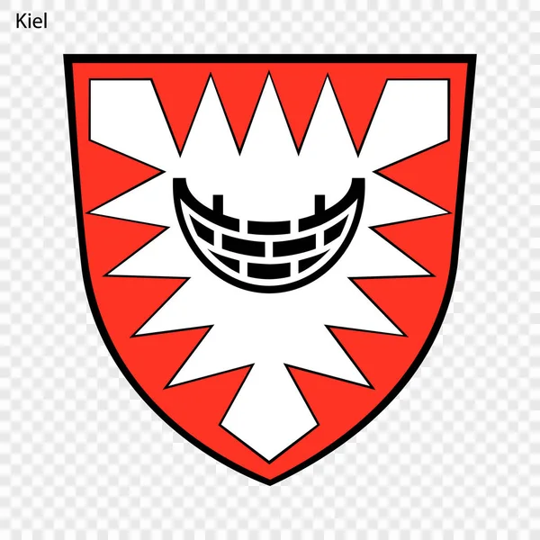 Emblème Kiel Ville Allemagne Illustration Vectorielle — Image vectorielle