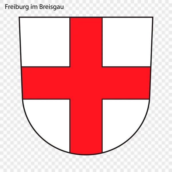 Emblema Friburgo Brisgovia Ciudad Alemania Ilustración Vectorial — Archivo Imágenes Vectoriales
