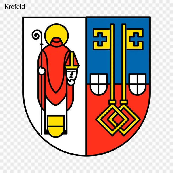 Emblema Krefeld Città Della Germania Illustrazione Vettoriale — Vettoriale Stock