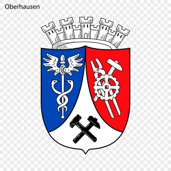 Wahrzeichen Von Oberhausen Stadt Deutschland Vektorillustration — Stockvektor