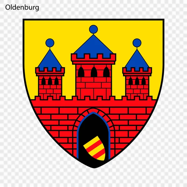 奥尔登堡的国徽 德国的城市 向量例证 — 图库矢量图片