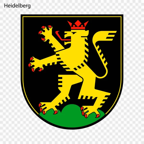 Emblem Heidelberg Staden Tysklandet Vektorillustration — Stock vektor