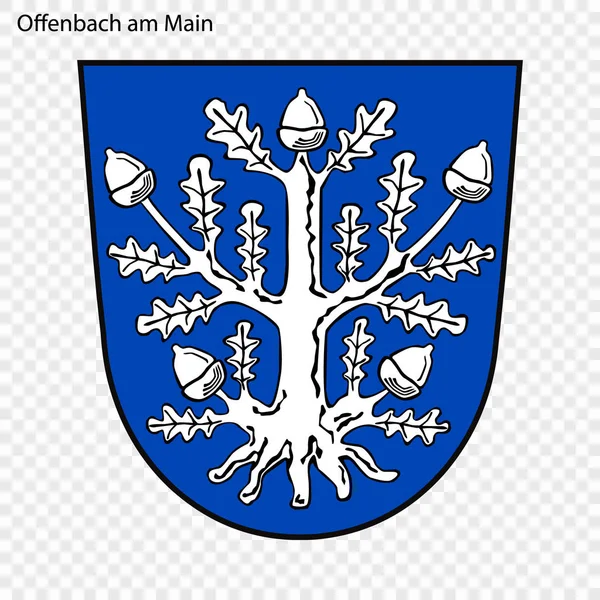 Emblema Offenbach Main Ciudad Alemania Ilustración Vectorial — Archivo Imágenes Vectoriales