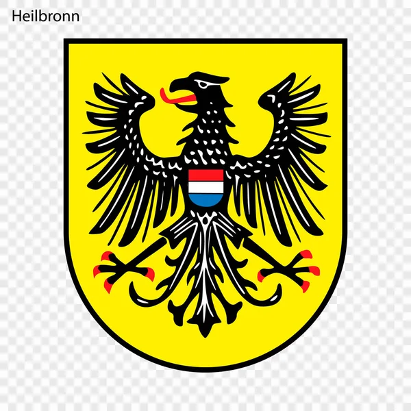 Embleem Van Heilbronn Stad Van Duitsland Vectorillustratie — Stockvector