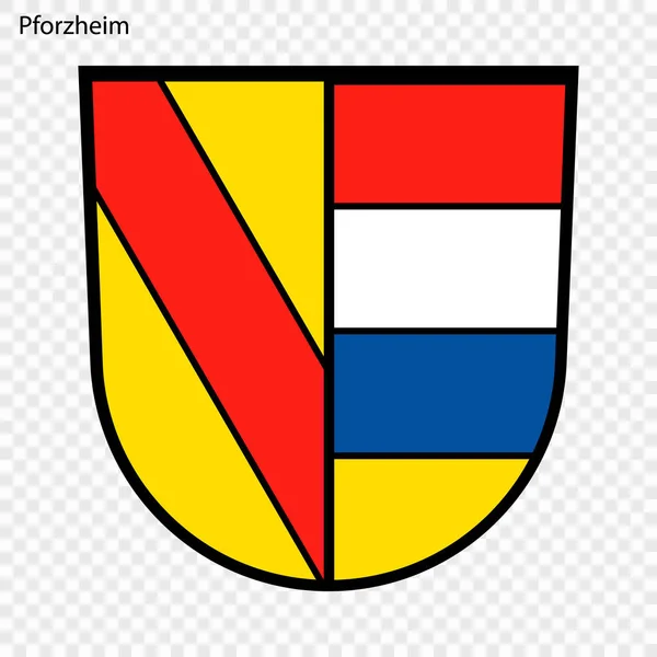 Emblema Pforzheim Ciudad Alemania Ilustración Vectorial — Vector de stock