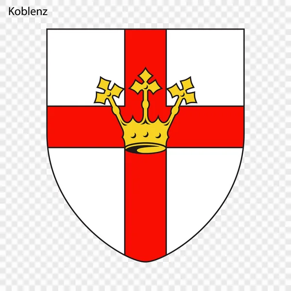 Emblema Koblenz Cidade Alemanha Ilustração Vetorial — Vetor de Stock