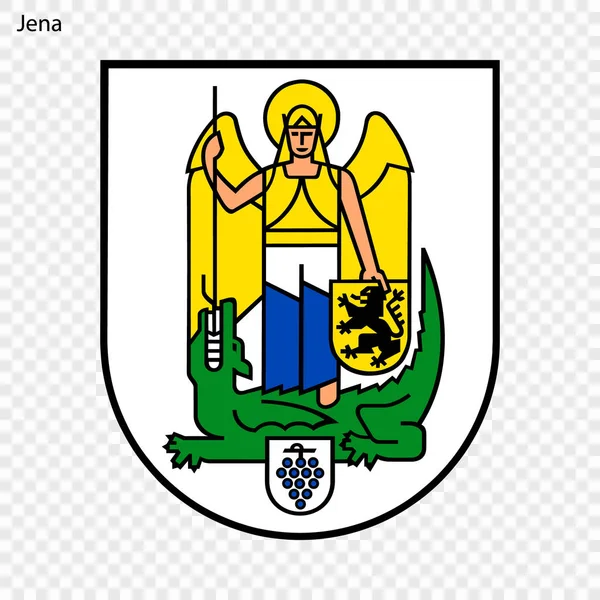 Emblem Jena Staden Tysklandet Vektorillustration — Stock vektor