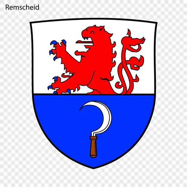 Emblem Von Remscheid Stadt Deutschland Vektorillustration — Stockvektor