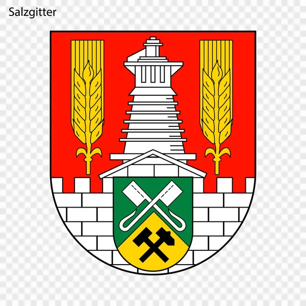 Герб Salzgitter Місто Німеччини Векторні Ілюстрації — стоковий вектор