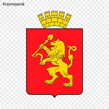 Krasnoyarsk arması. Vektör çizim