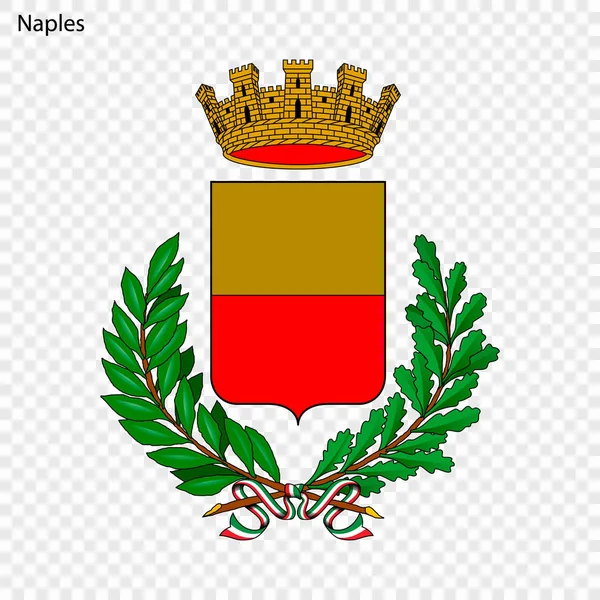 Έμβλημα Της Νάπολης Πόλη Της Ιταλίας Εικονογράφηση Διάνυσμα — Διανυσματικό Αρχείο