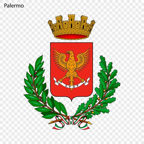 Emblema Palermo Ciudad Italia Ilustración Vectorial — Vector de stock