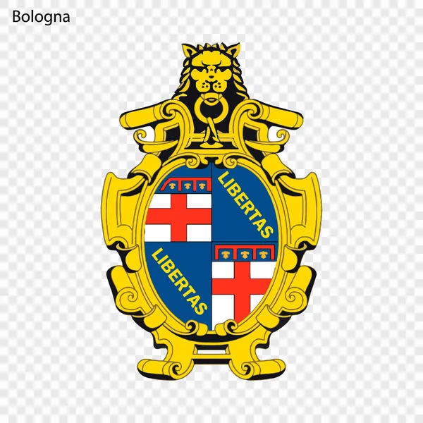 Bologna Arması Talya Şehir Vektör Çizim — Stok Vektör