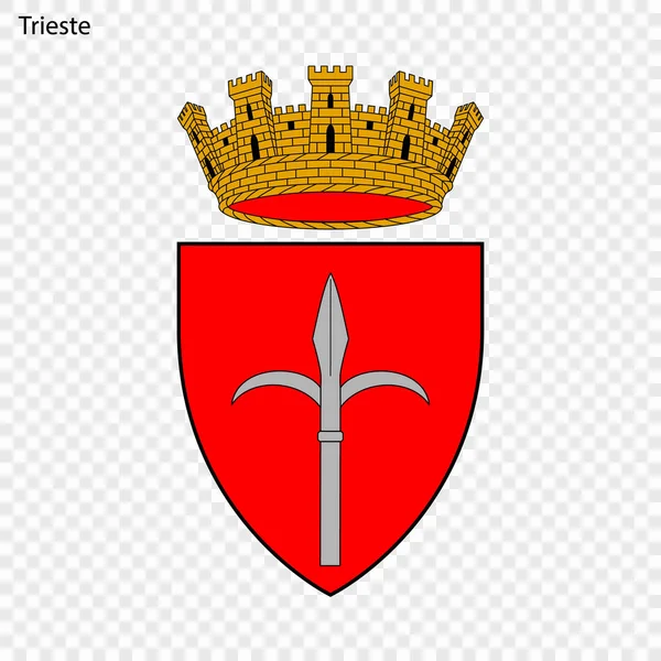 Emblem Trieste Staden Italien Vektorillustration — Stock vektor