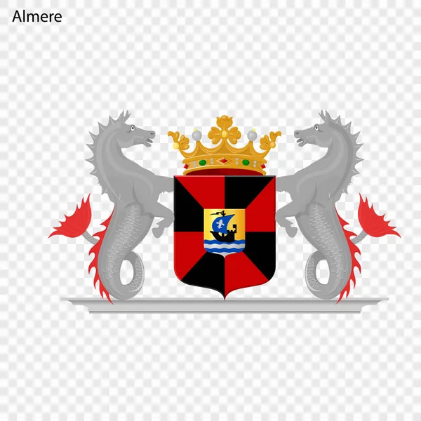 Emblem Almere Staden Netherlandsl Vektorillustration — Stock vektor