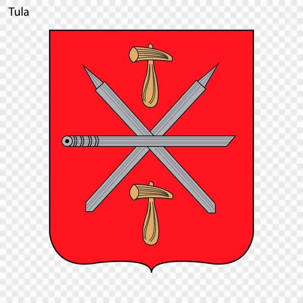 Emblem Des Tula Stadt Russlands Vektorillustration — Stockvektor