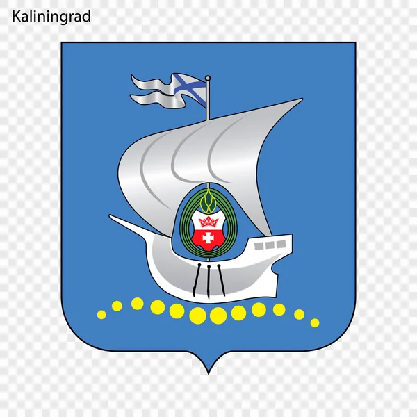 Lambang Kaliningrad Kota Rusia Ilustrasi Vektor - Stok Vektor