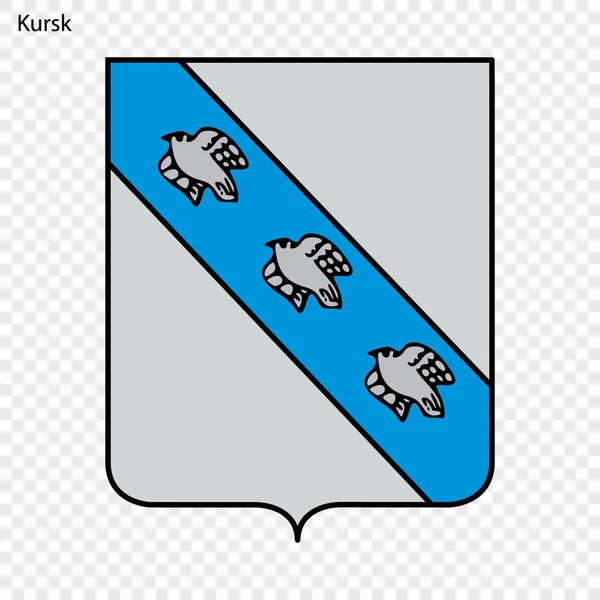 Emblema Kursk Cidade Rússia Ilustração Vetorial — Vetor de Stock