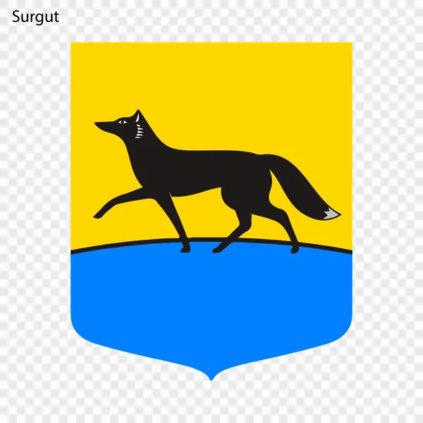 Emblema Surgut Ciudad Rusia Ilustración Vectorial — Archivo Imágenes Vectoriales