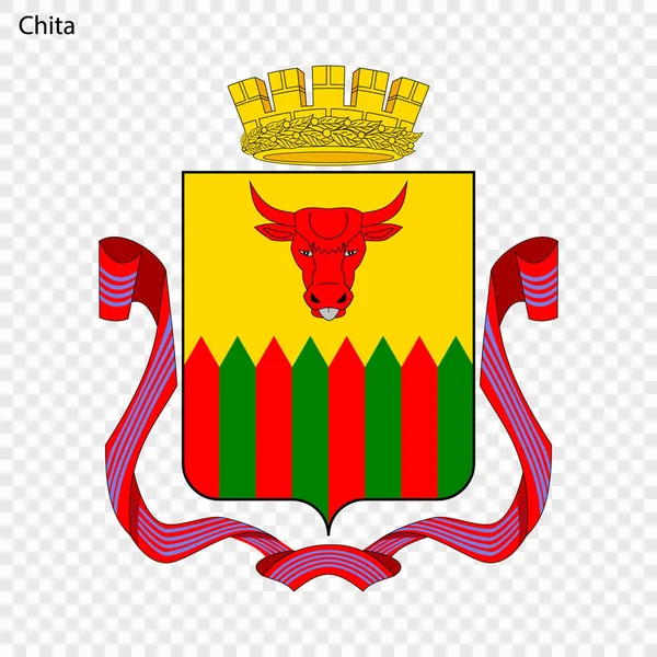 Emblema Chita Ciudad Rusia Ilustración Vectorial — Archivo Imágenes Vectoriales