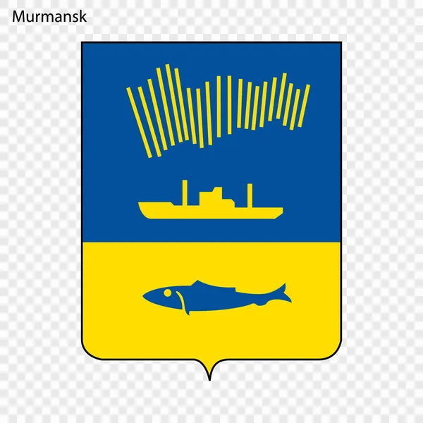 Emblema Murmansk Ciudad Rusia Ilustración Vectorial — Vector de stock