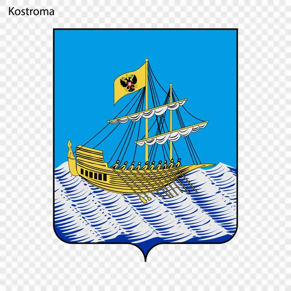 Statsvapen Kostroma Staden Ryssland Vektorillustration — Stock vektor