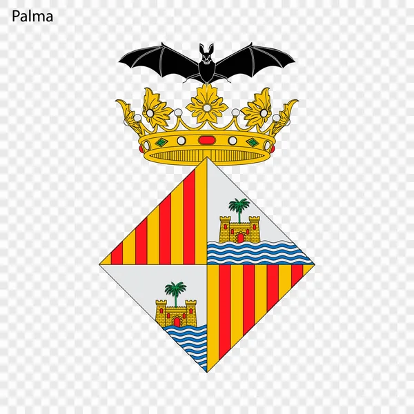 Emblema Palma Ciudad España Ilustración Vectorial — Archivo Imágenes Vectoriales