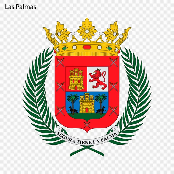 Embleem Van Las Palmas Stad Van Spanje Vectorillustratie — Stockvector