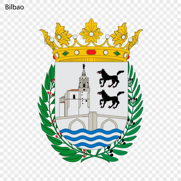 Emblema Bilbao Città Spagna Illustrazione Vettoriale — Vettoriale Stock
