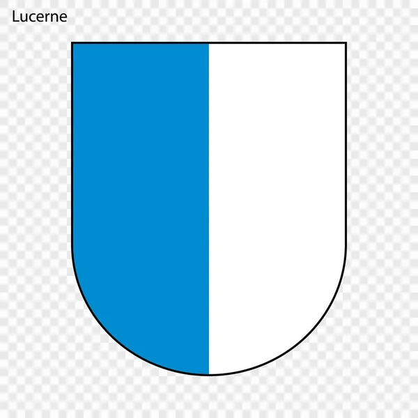 Emblema Lucerna Cidade Suíça Ilustração Vetorial —  Vetores de Stock