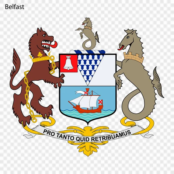 Emblema Belfast Città Del Regno Unito Illustrazione Vettoriale — Vettoriale Stock