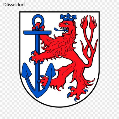 Emblem of Dusseldorf. City of Germany. Vector illustration clipart