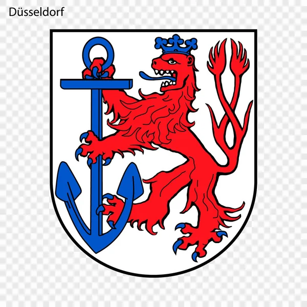Emblema Dusseldorf Ciudad Alemania Ilustración Vectorial — Vector de stock