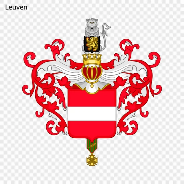 Emblema Lovanio Città Del Belgio Illustrazione Vettoriale — Vettoriale Stock