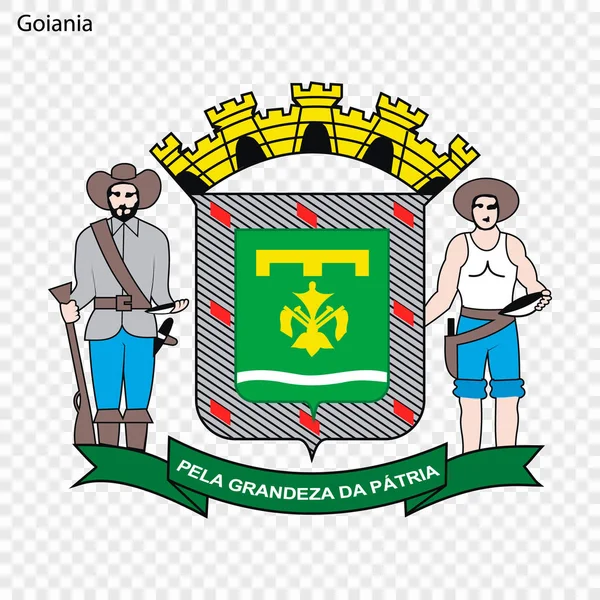 Emblema Goiania Ciudad Brasil Ilustración Vectorial — Vector de stock