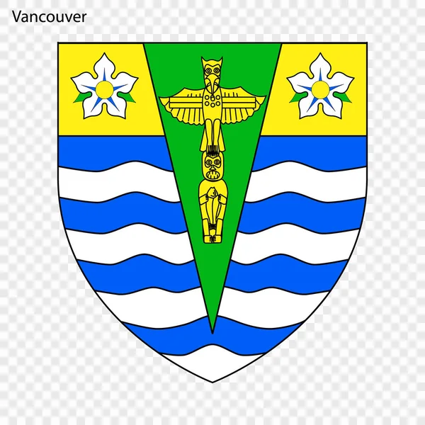 Герб Ванкувер Місто Канади Векторні Ілюстрації — стоковий вектор