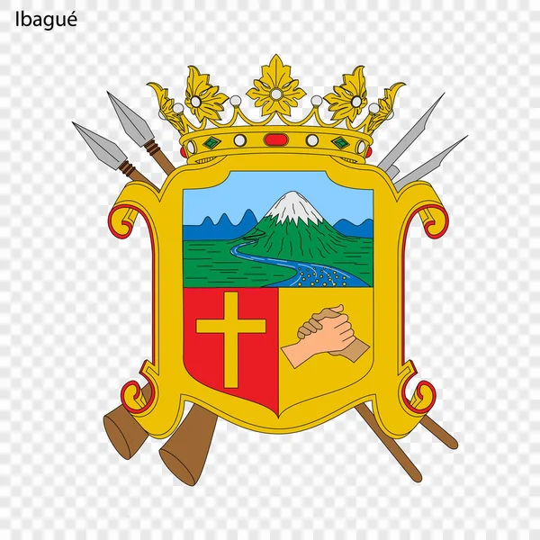 Emblem Von Ibague Stadt Von Kolumbien Vektorillustration — Stockvektor