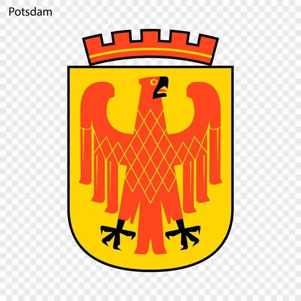 Potsdam Arması Almanya Şehir Vektör Çizim — Stok Vektör