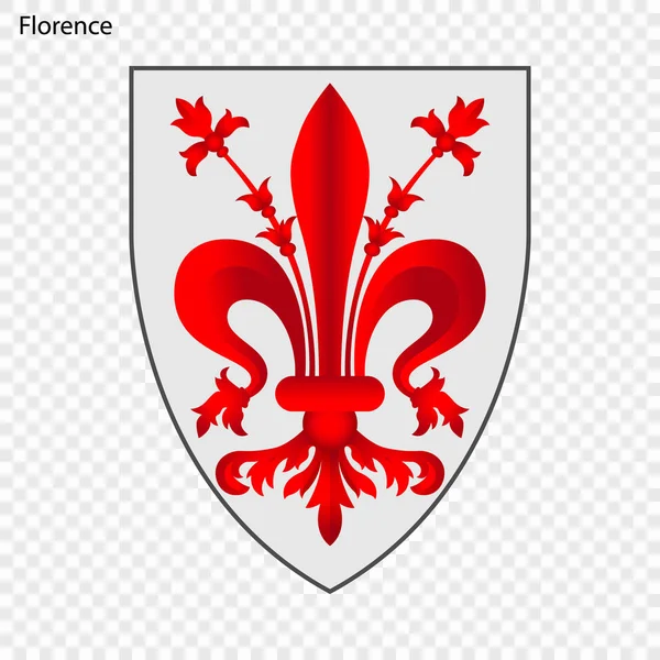 Emblema Florencia Ciudad Italia Ilustración Vectorial — Archivo Imágenes Vectoriales