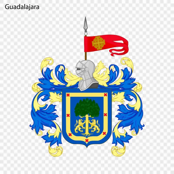 Emblem Guadalajara Staden Mexiko Vektorillustration — Stock vektor