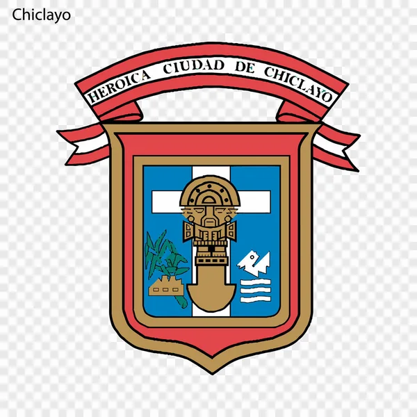 Emblema Chiclayo Ciudad Del Perú Ilustración Vectorial — Archivo Imágenes Vectoriales