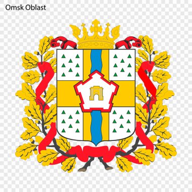 Amblem il. Vektör çizim