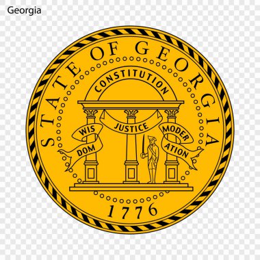 Amblem il. Vektör çizim