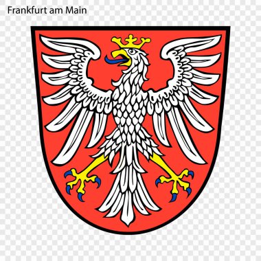 Frankfurt am Main arması. Almanya şehir. Vektör çizim