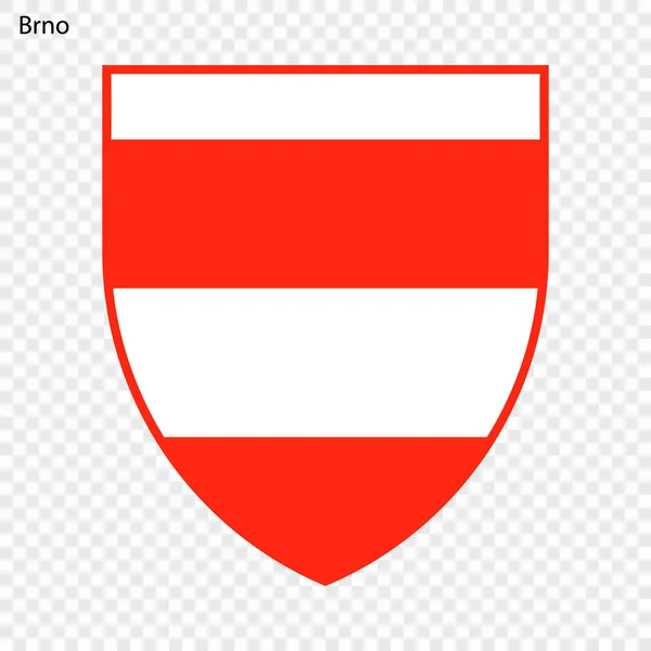 Emblema Brno Ciudad República Checa Ilustración Vectorial — Archivo Imágenes Vectoriales