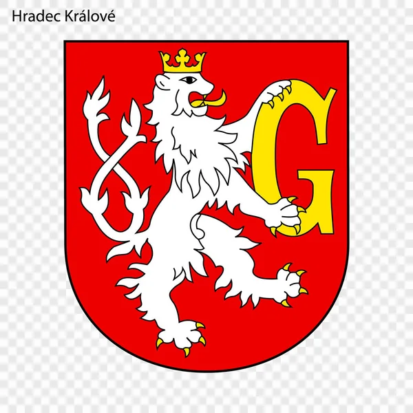 Emblem Hradec Kralove City Czech Republic Vector Illustration — Stock Vector