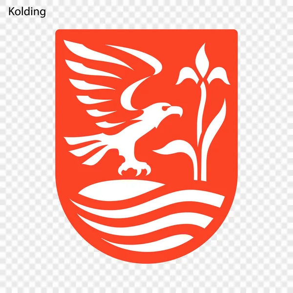 Emblema Kolding Ciudad Dinamarca Ilustración Vectorial — Vector de stock