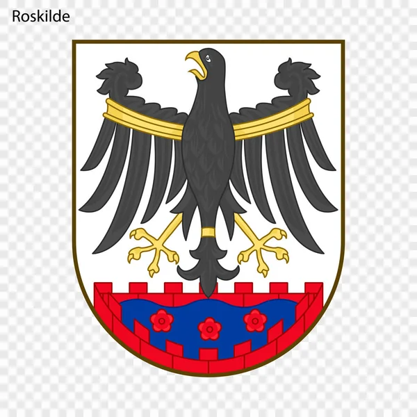 Emblem Von Roskilde Stadt Dänemark Vektorillustration — Stockvektor